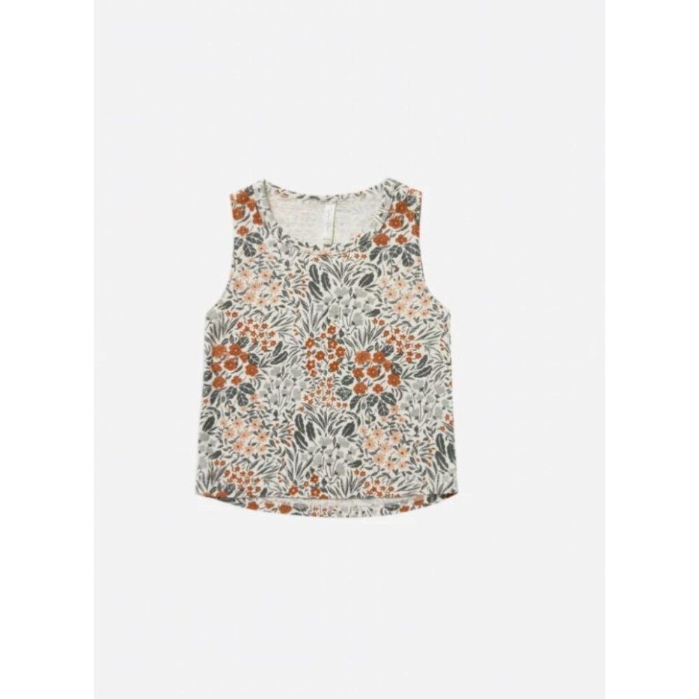 RYLEE CRU TANK / FLOWER FIELD top cotton GIRL blue red SZ4-5Y